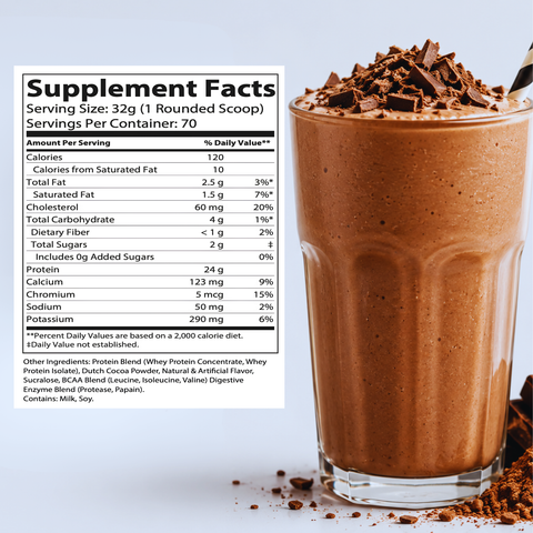 Premium Whey Protein | Chocolate Milkshake | 24g Protein | 5 lbs