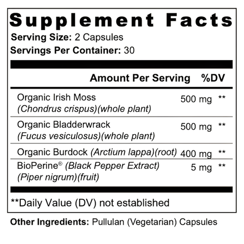 Irish Sea Moss (Burdock Root/Bladderwrack)