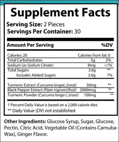 Turmeric Gummies with Black Pepper Extract